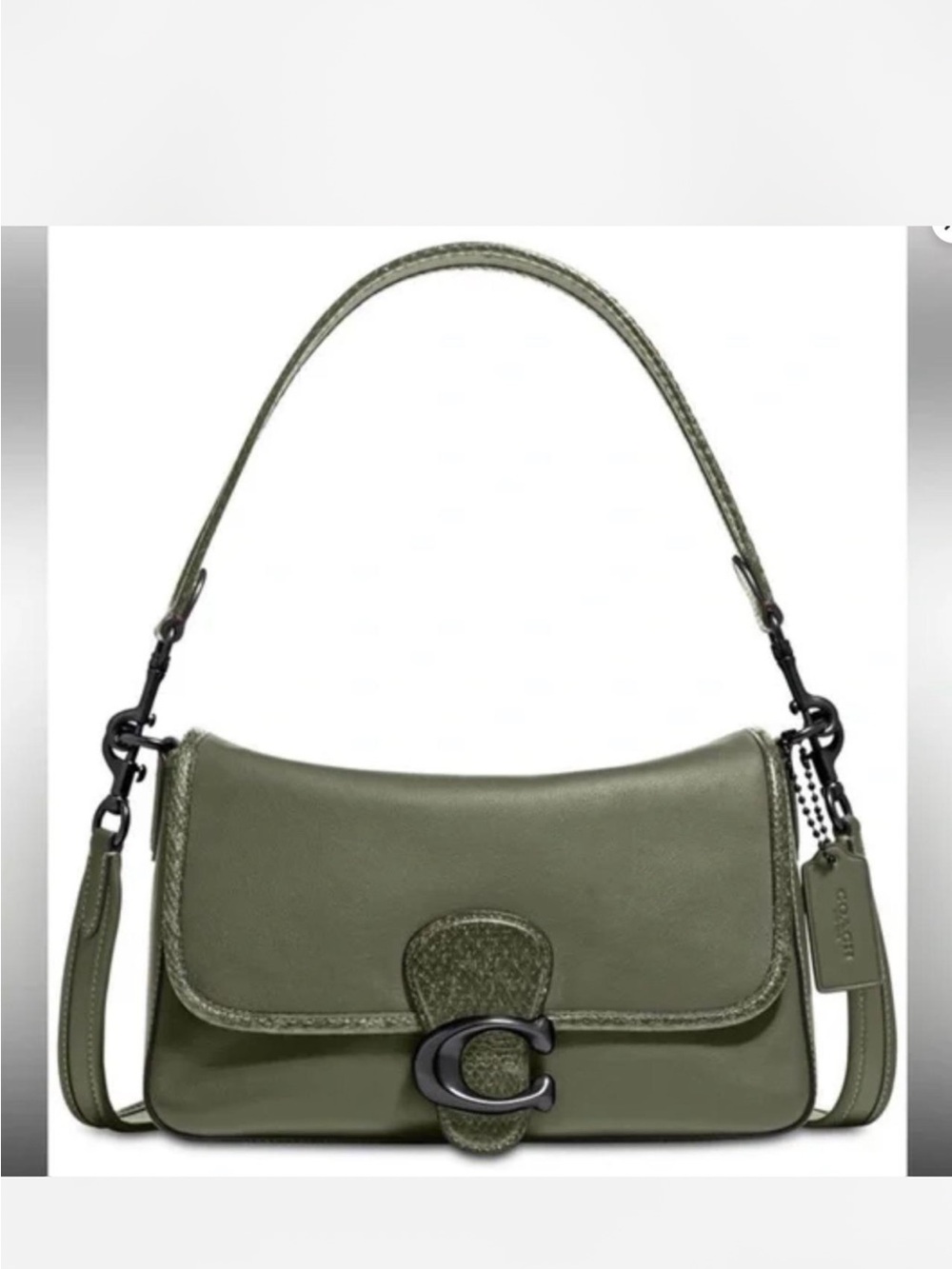 RARE Coach Tabby Soft Leather With Snakeskin Detail Shoulder Bag